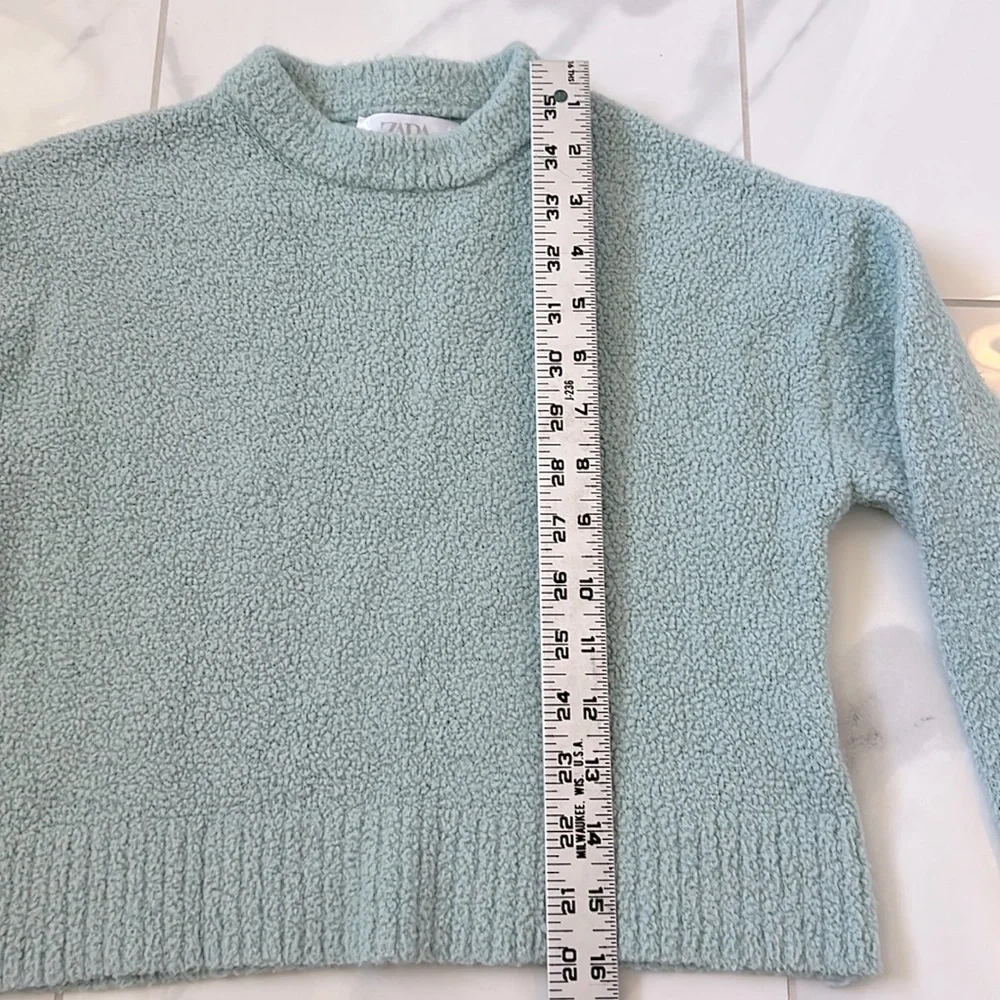 Zara Green Cropped Sweater Girls Size 11/12